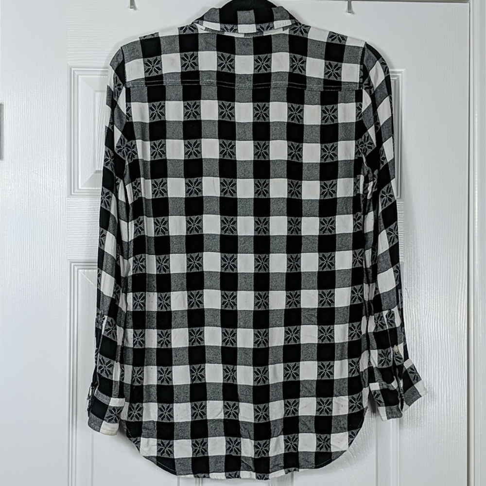 Talbots Buffalo Check Snowflake Button Down Shirt - image 4